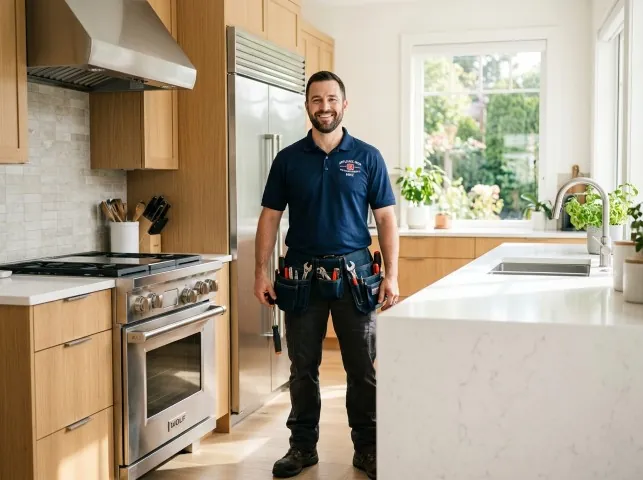 Appliance Repair Hero technician after an appliance repair in a North Carolina home